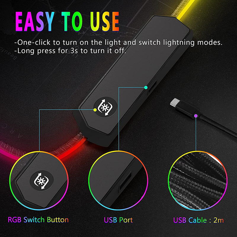 RGB mouse pad